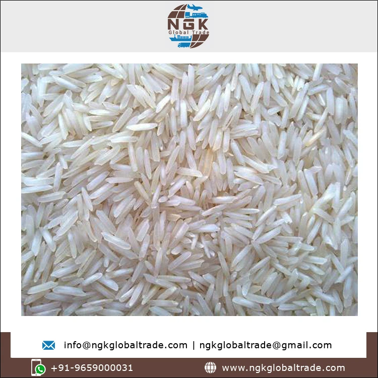 Best Quality Top Selling Pure Original Taste Soft Texture Long Grain Rice White Pusa Raw Basmati Rice from Indian Supplier