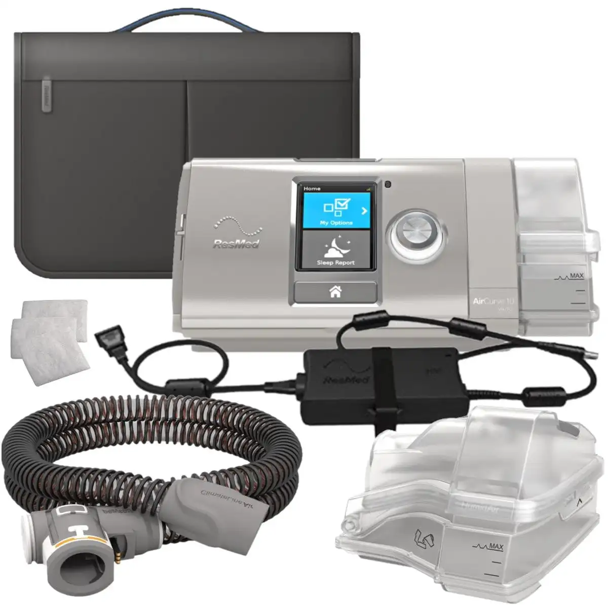 Suremed AirCurve 10 VAuto BiLevel CPAP с влажным увлажнителем воздуха легкодышим и технологией