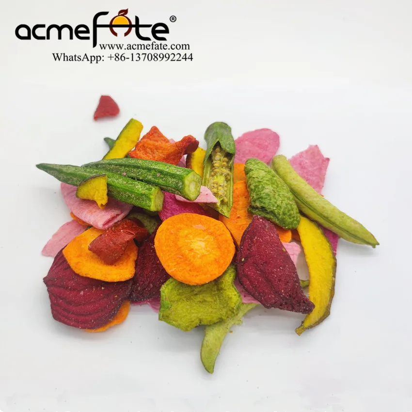 Смешанные фруктовые и овощные закуски, смешанные сушеные овощи, закуски, еда