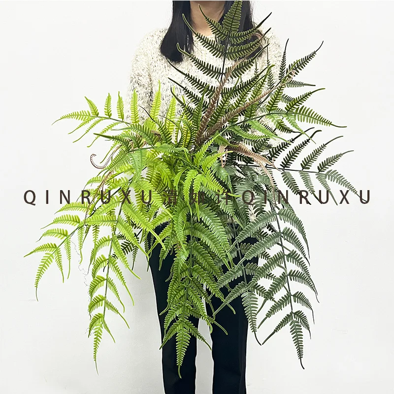 Лидер продаж реалистичные искусственные растения 71 см 20 дюймов зеленые листья папоротника из шелковой кожи для домашнего свадебного декора