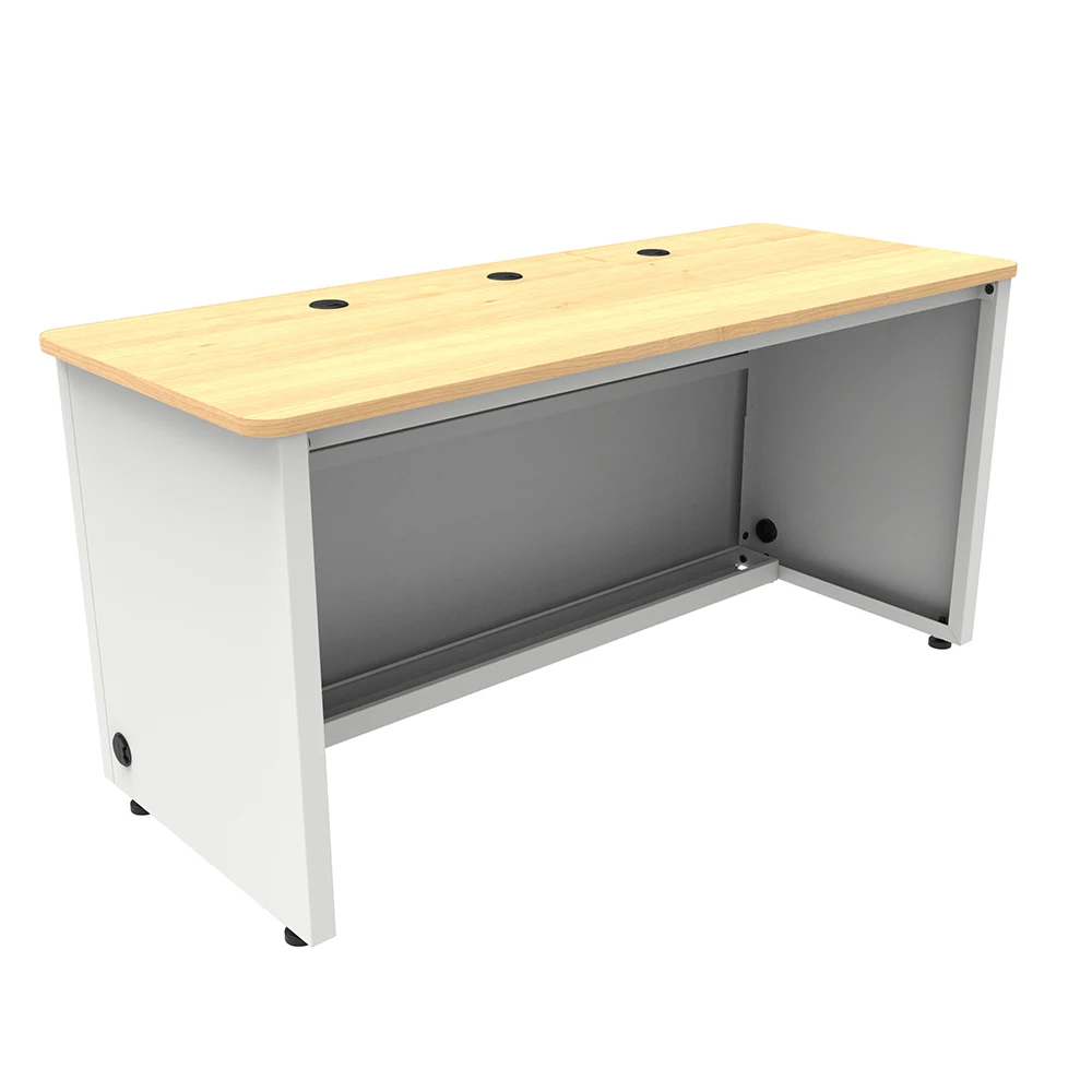 VersaDesk Enclosed Classroom Desk White/ Maple