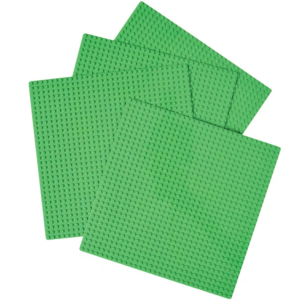 BASE PLATE Toys Plastic Classical STANDARD SIZED BUILDING BASES compaitable with major brands / 4 PC SET Building Block Base