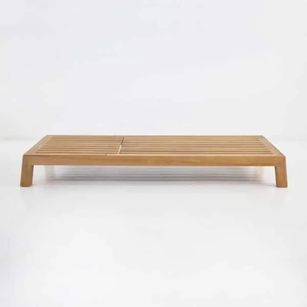 Best quality Teak Solid Wooden HULA Sun Bed With Natural Finish And Sunproof Chusion