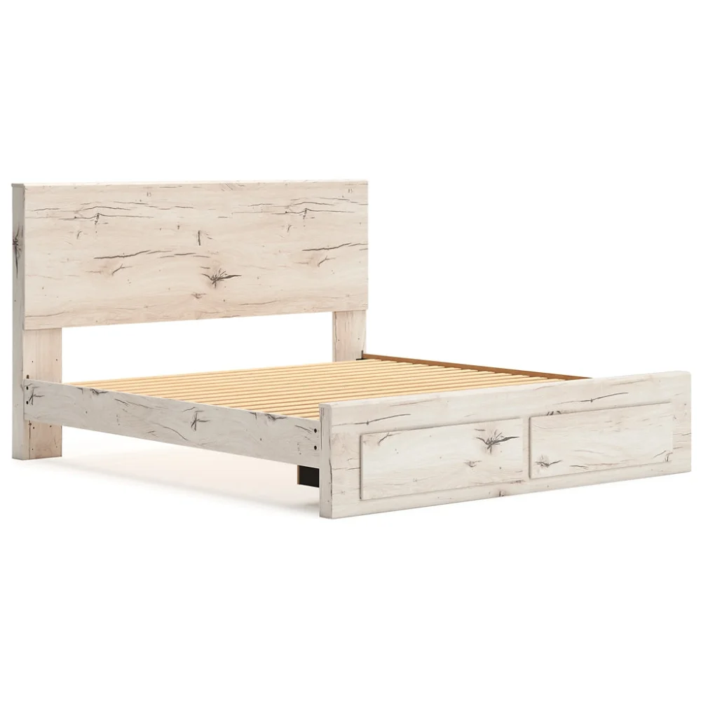 Top-Tier Light Natural Queen Size King Storage Bed Elegant Bedroom Premium Vietnamese Wood Craftsmanship Pine Bed Frame