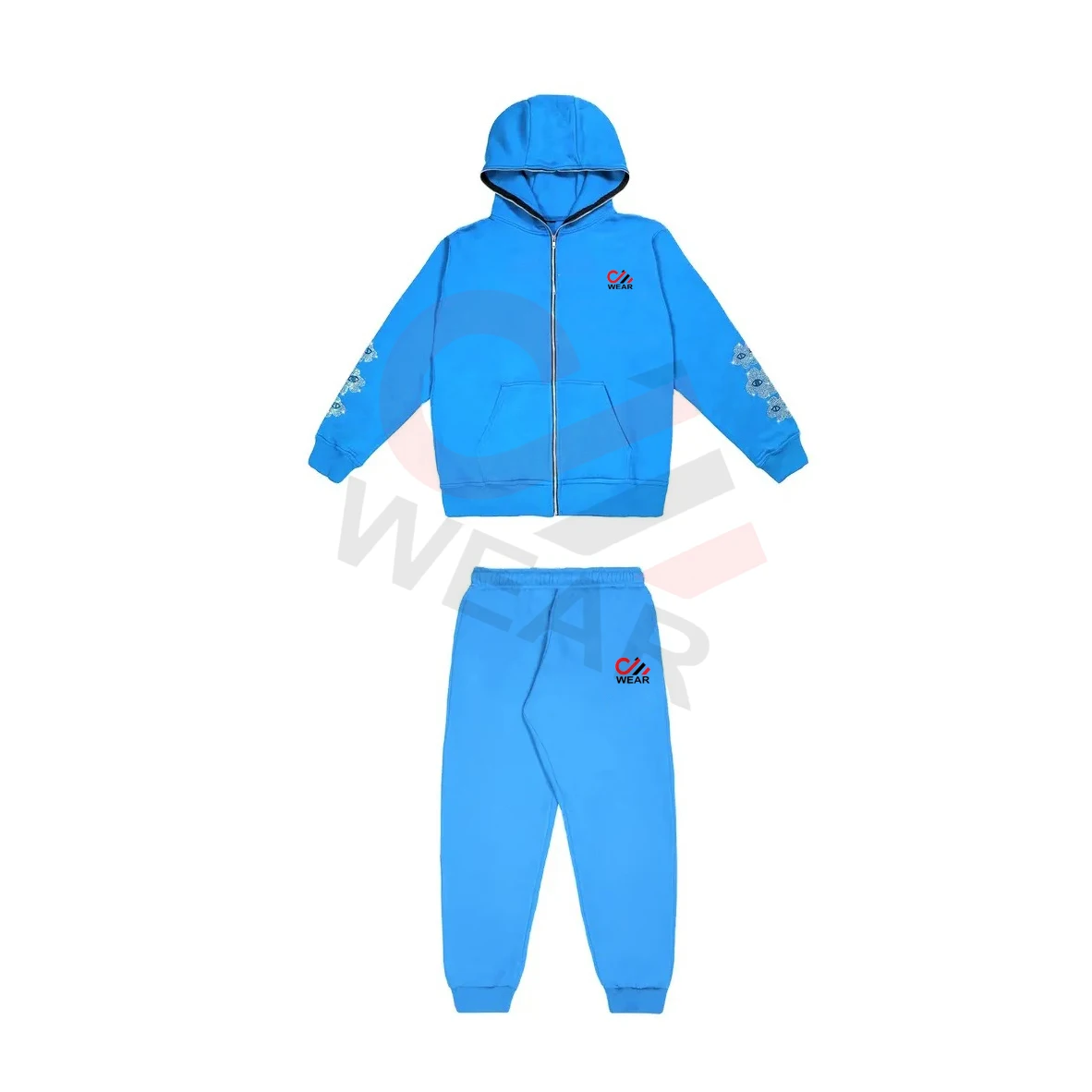 High Quality Kids Clothing Custom Logo Unisex Teenage 2 Piece Jogging Suit Tracksuit Kids Sportswear Pullover Sweatsuit