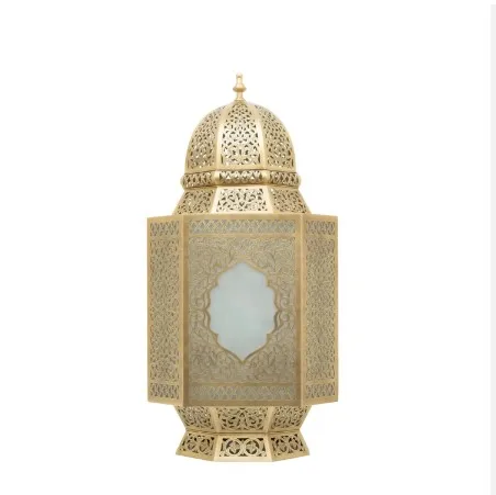Hot Selling Wholesale Gold Metal Moroccan Candle Holder Lantern Home and Garden Decorative Handmade Candle Lanterns