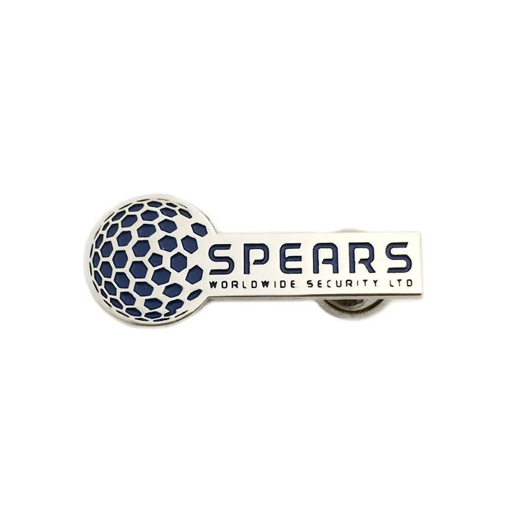 Manufacturer 3d engraved brand logo metal badge  custom metal enamel lapel pin badge for shirt clothing