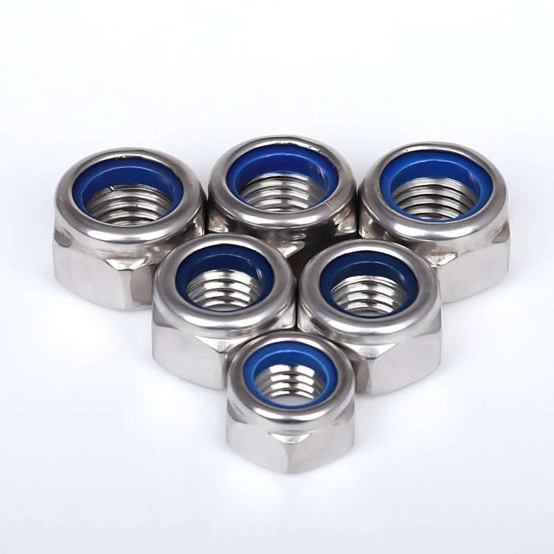 Good price stainless steel 304 316 nylon hex nut high quality hex nylon lock nut