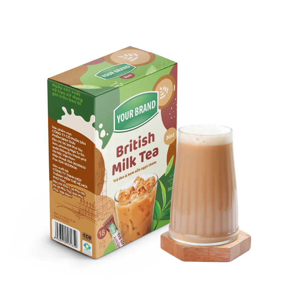 Factory Wholesale Instant Milk Tea Powder Made With Real Tea Leaves Organic Tea Plastic Bags