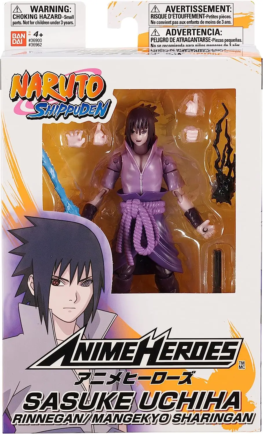 ANIME HEROES - Uchiha Sasuke Rinnegan/Mangekyo Sharingan Action Figure