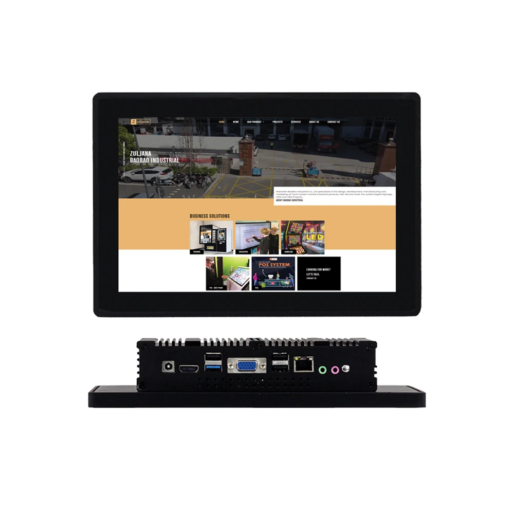 10.1 Inch All In One Rack Mount Industrial Linux Touch Panel PC