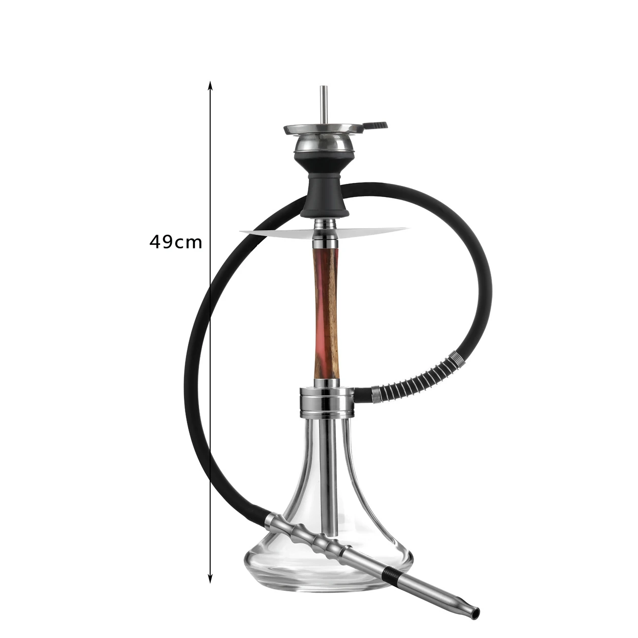 Arabian Hookah 8-hole air outlet aluminum alloy French mirror Hookah set HOOKAHSHISA smoking set manufacturers wholesale.