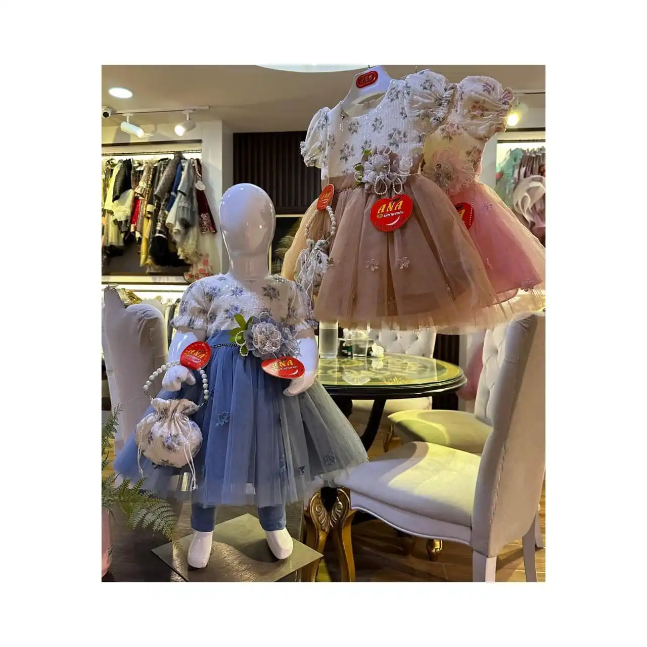 2024 summer designs baby lovely embroidery frock 1 to 6 year old girl dress tensil border embroidery dresses