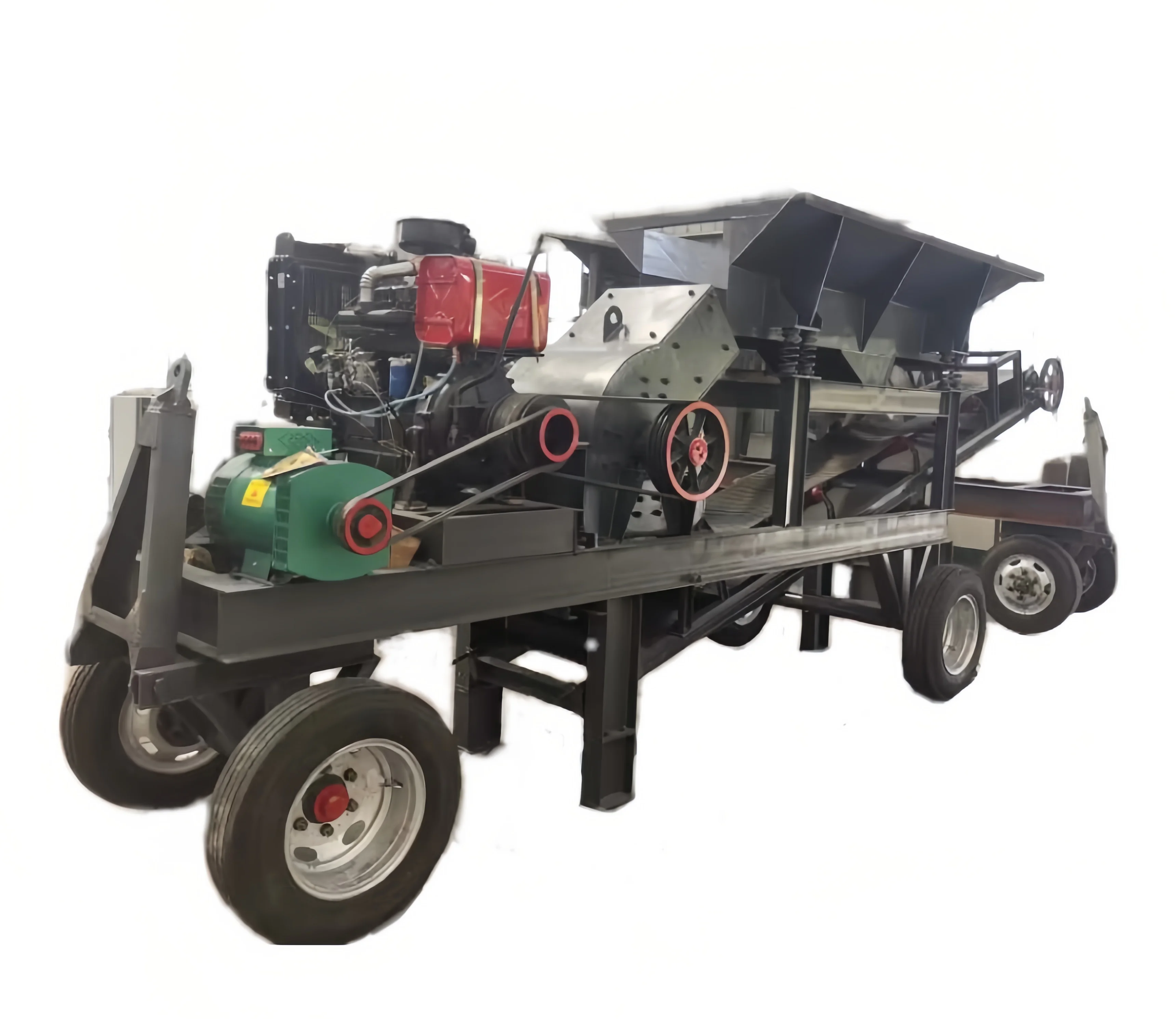 electric motor mobile crushing equipment mobile hammer crusher mill for limestone gypsum concrete crushing in Indonesia Uganda