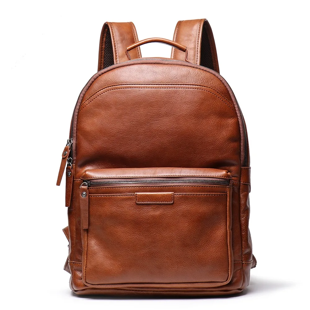 travel bag back pack genuine leather backpack men 100%pure leather bag full grain leather vintage backpack travel bag