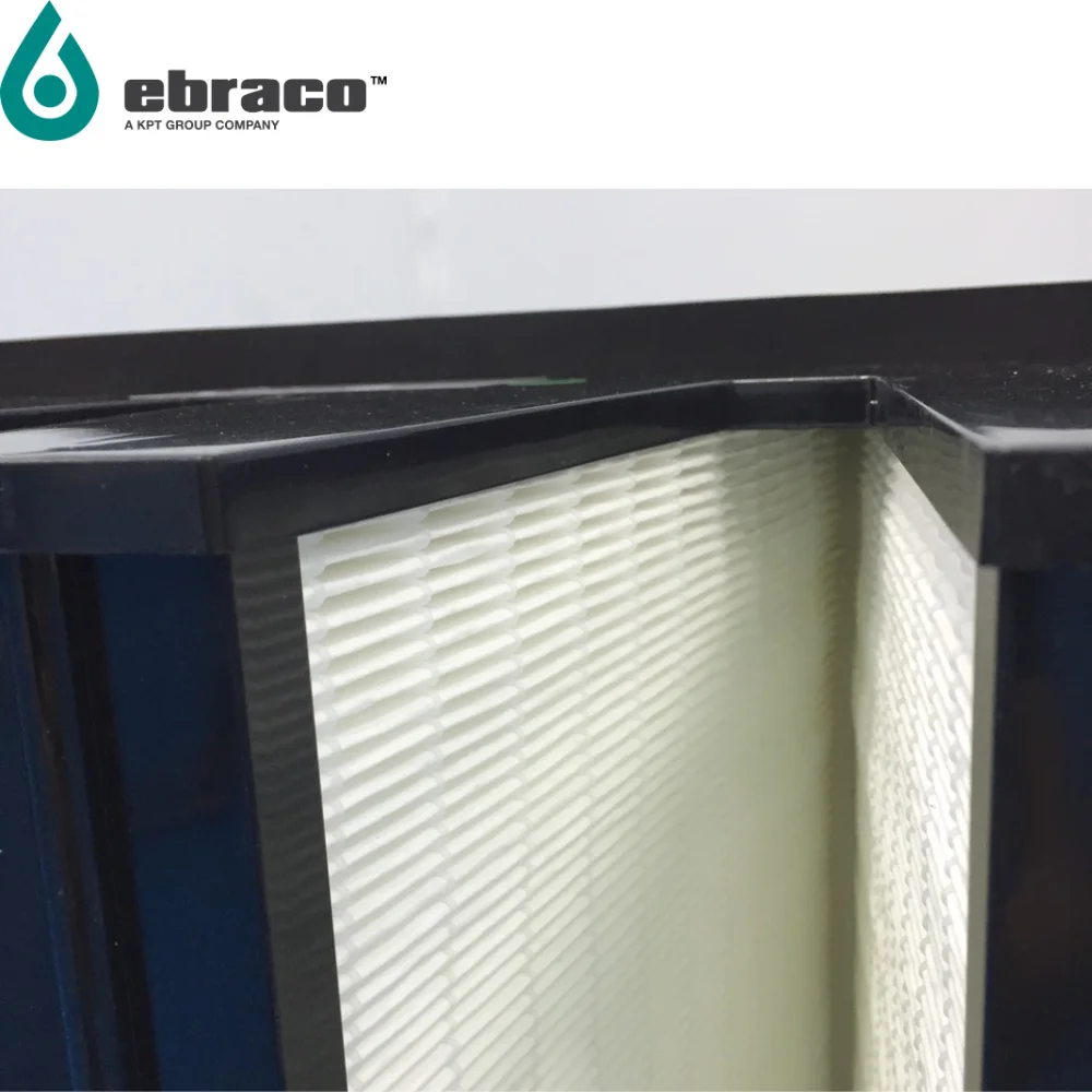 Ebraco F9 95<Em Medium Fine Filter Puracel V Abs Frame 287x592x292mm 4V (12x24x12inch) For HVAC, AHU, Cleanroom Full Customized