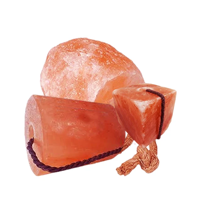 Animal Licking Himalayan Pink Salt Natural Pure Salt Block on Rope for Horses Deer Cattle Rabbits Himalayan edible salt