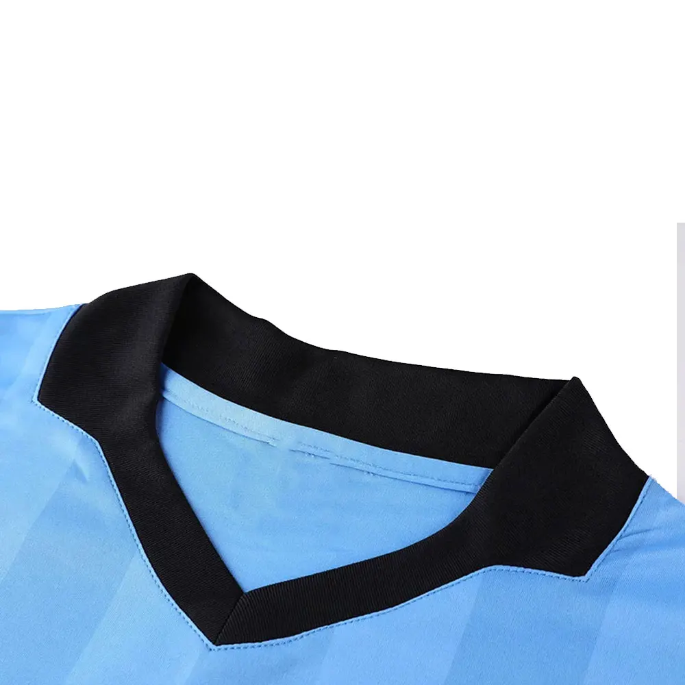 Factory Direct Referee Uniforms  Quick Dry Blank Soccer Referee Jersey Custom Made Logo Football Referee Uniforms