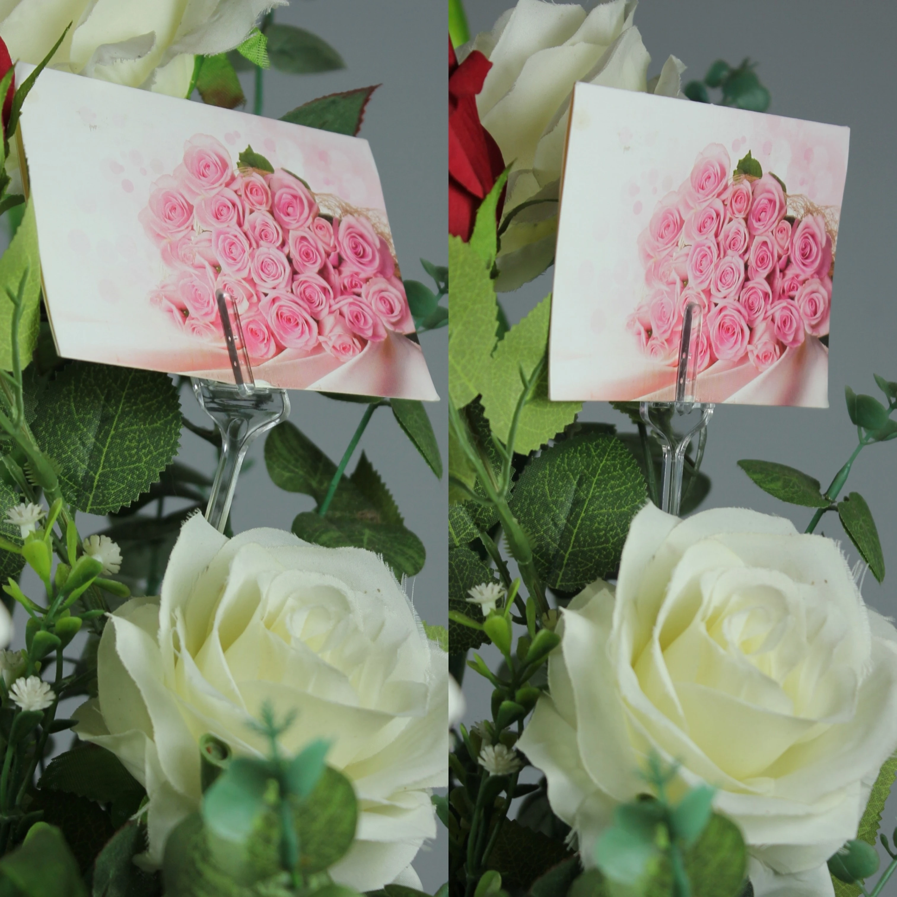 100% Firm Good Quality Card Holders For Gift and Bouquet Wishing Cards Insert Available In 2 Head Types