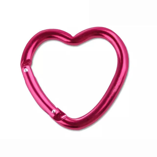Certified Outdoor Style Heart Shaped Carabiner Mountaineering Special Shape Mini Spring Snap Hook Key Ring Carabiners