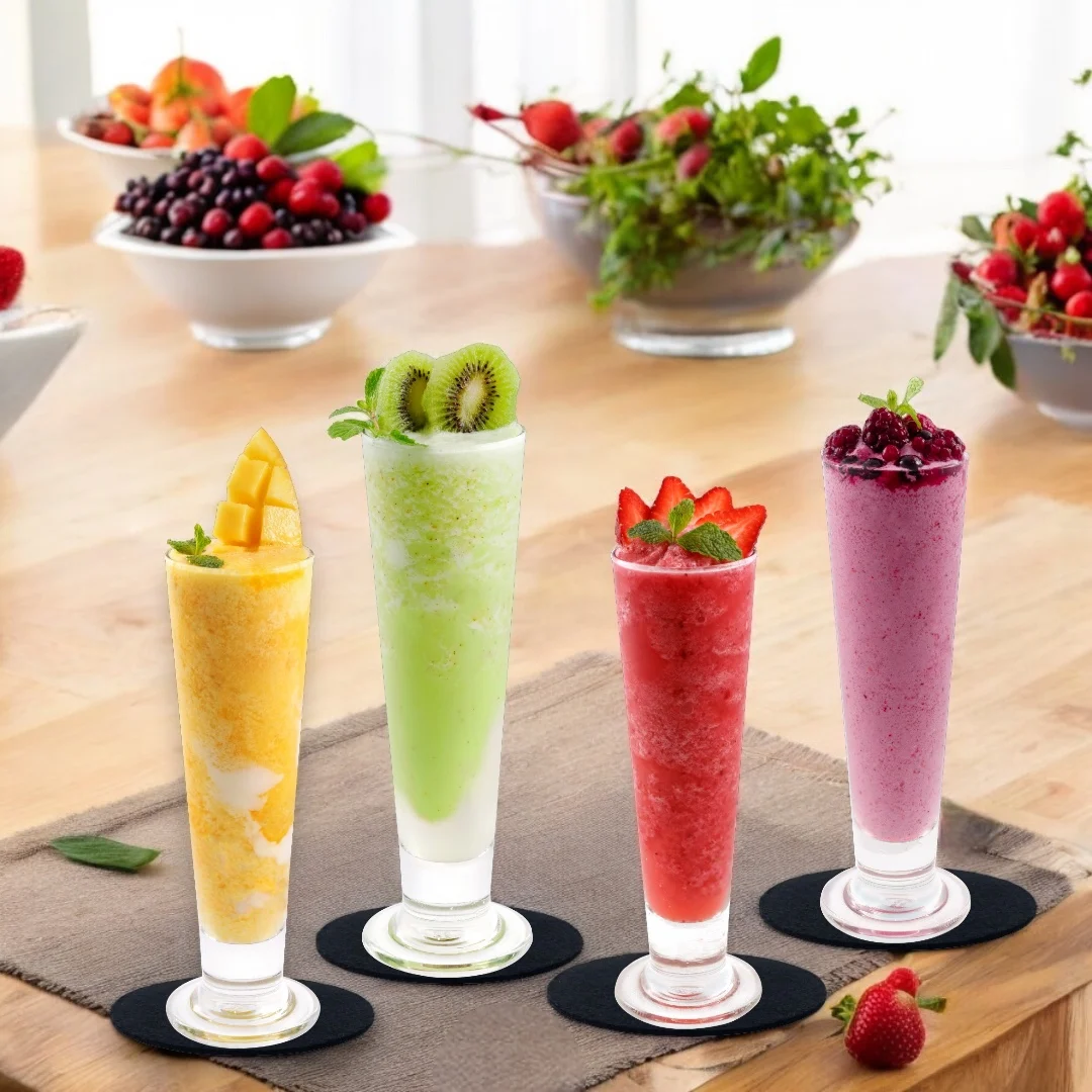 Modern Non-Slip Coasters round & Square Design Non-Woven Fabric for Cafe Restaurants & Bars-Mats & Pads for Cups Glasses Mugs