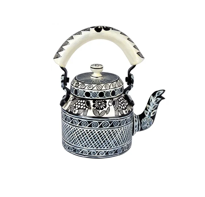 Новейший чайник с ручной росписью для сервировки чая металлический нового образа по оптовой цене новый дизайн чайника в новом стиле