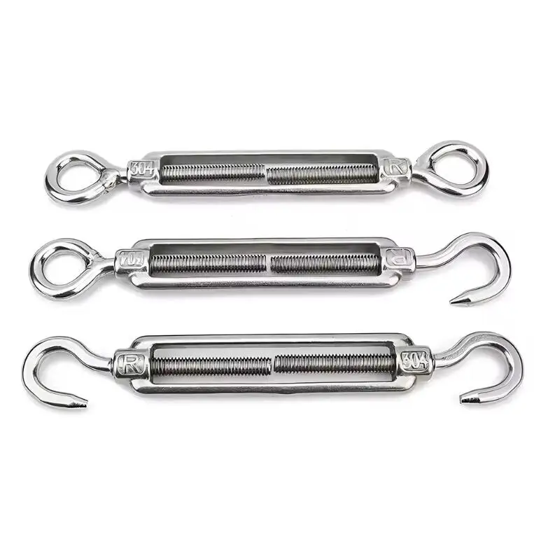 High Quality DIN1480 Wire Rope Stainless Steel Turnbuckle with Hook and Eye