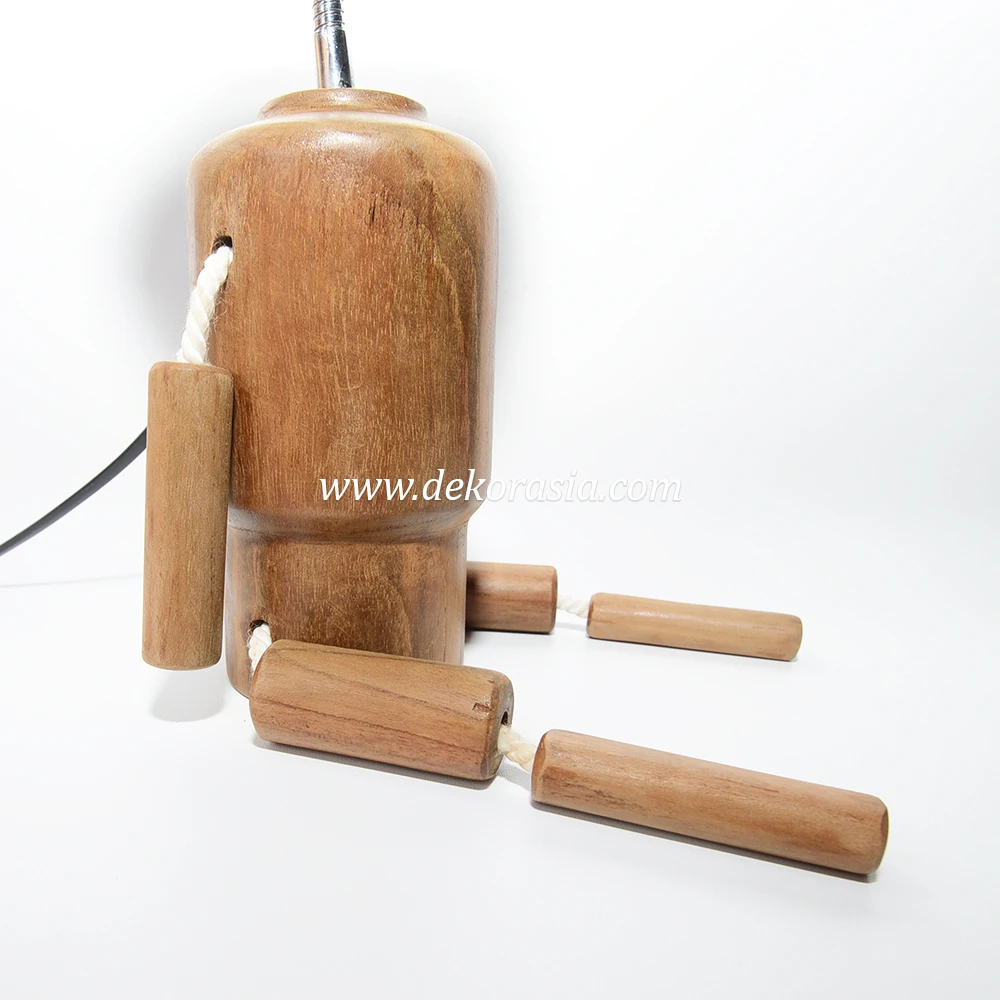 Unique Shaped Wooden Table Lamp, Home Decorative Wooden Standing Table Lamp for Bedroom Decor