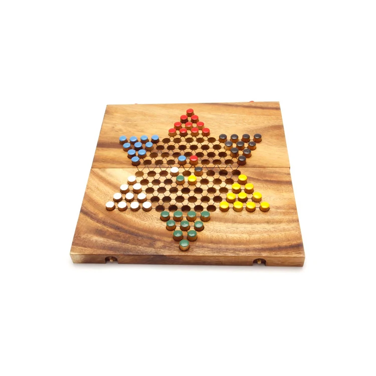 Best Quality Wood Educational Toys Multiple Players Folding Chinese Checkers Wooden Strategy Board Games at Competitive Price