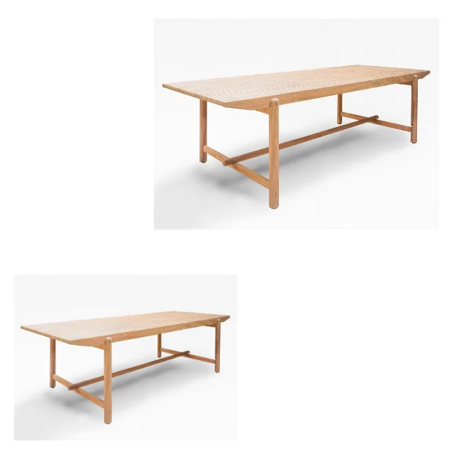 Hot Selling Garden Dining Furniture Outdoor Table Solid Teak Wood Table Furniture Outdoor Furniture Garden Teak Table