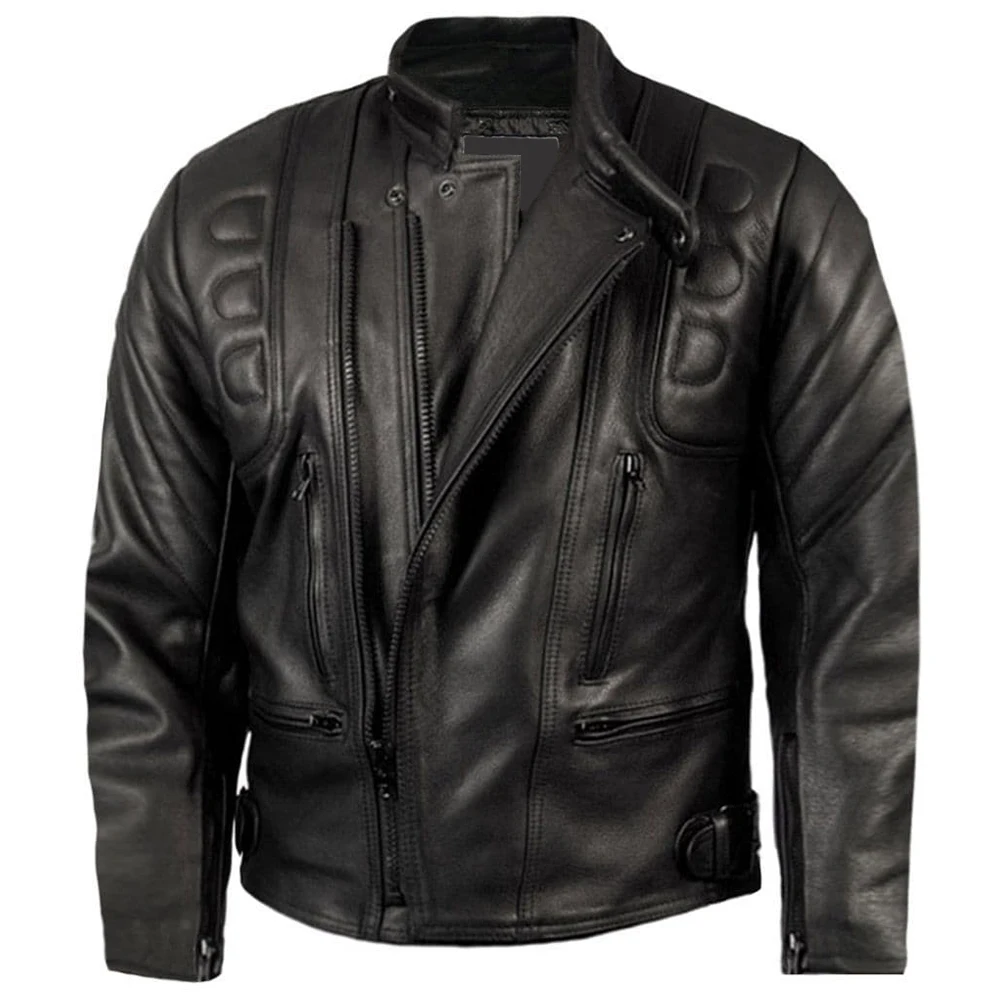 Best Material Reasonable Price Men Motorbike Leather Jacket / Motorbike Racing Jacket In Different Design