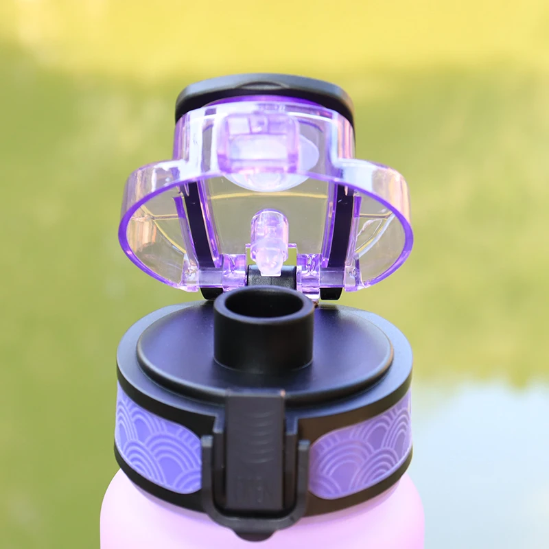 wholesale Manufacturer customized wholesale 1L BPA-free plastic water bottle any color reminder with time sports bottle