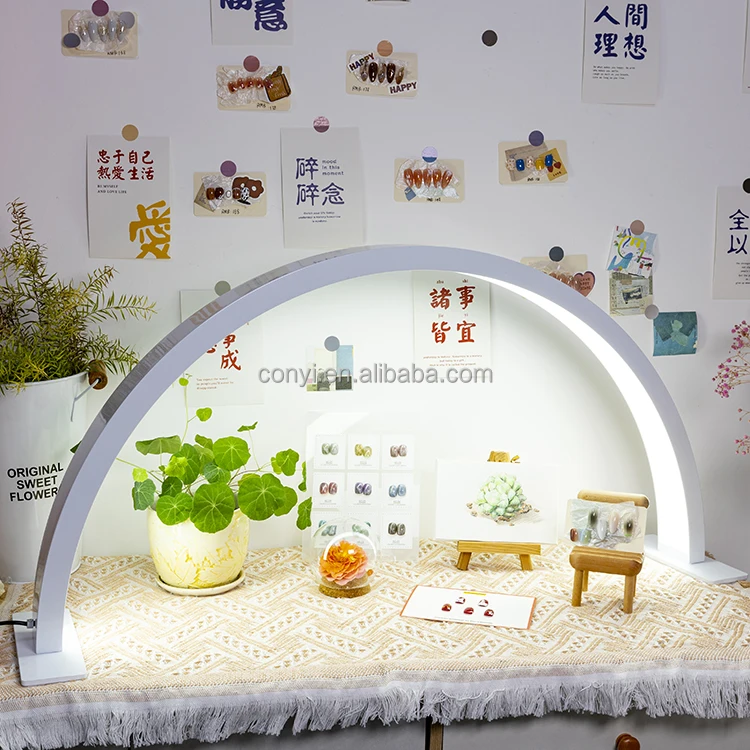 2023 New 30 inch Arch Beauty Light Table Nail Lamp 30W LED Half Moon RIng Light for Nails Tattoo Salon