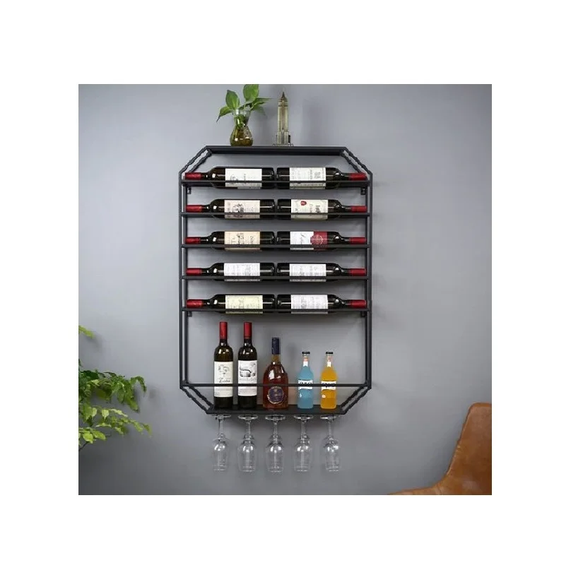Grape Vine Designed 4 Bottle Metal Wine Rack Wine Rack Holder Pretty Ornaments Home Accessories Barware Home Decoration