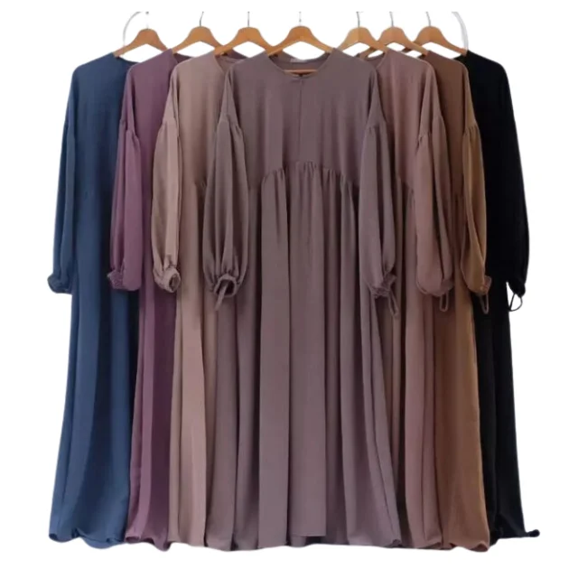 Breathable Long-Sleeved Dubai-Style Abaya Cardigan Plus Size Adults New Design Zipper Decoration Traditional Muslim Clothing