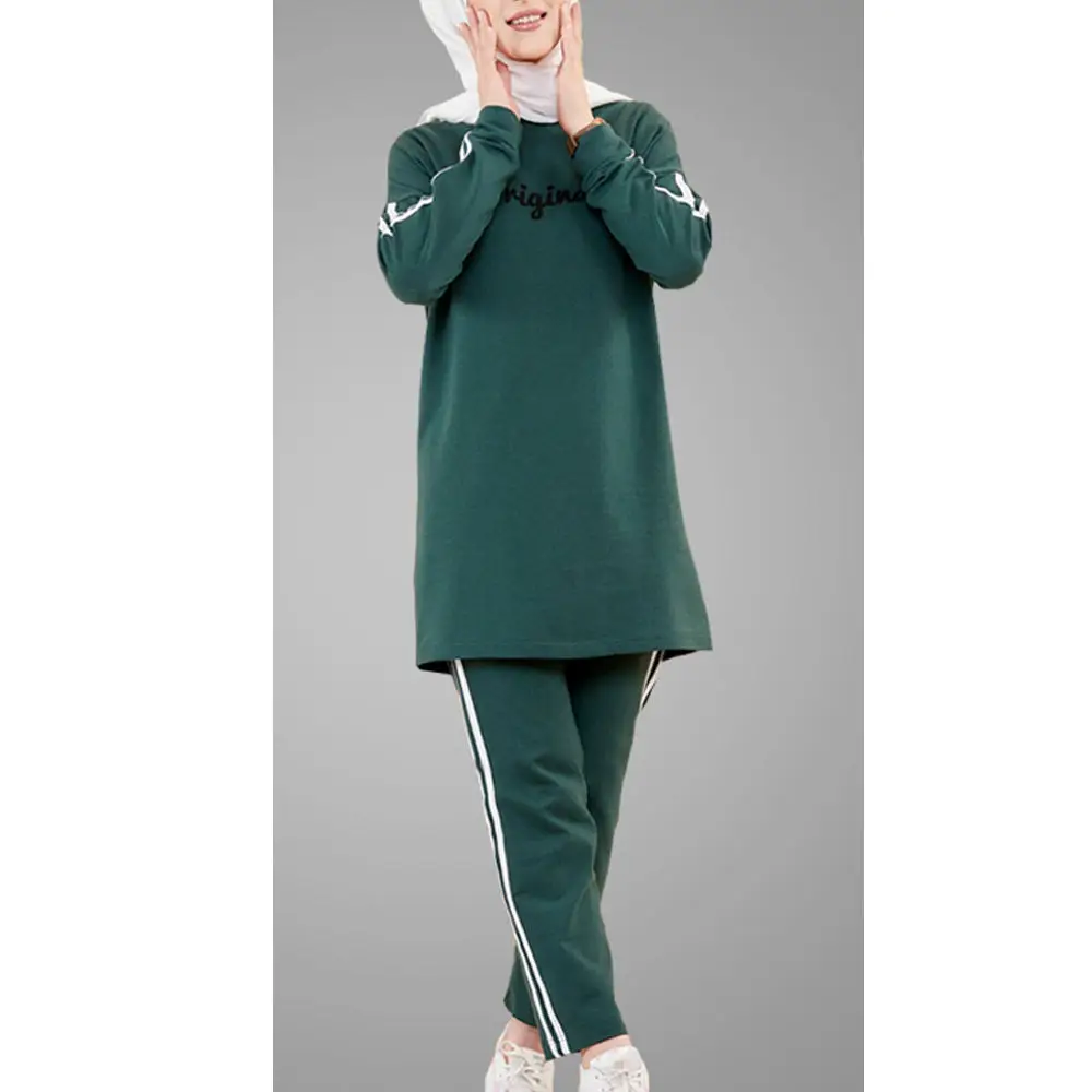 High Quality Soft Fabric Muslim Modest Full Cover Islamic Clothing Long Sleeve Tracksuit Hotsale