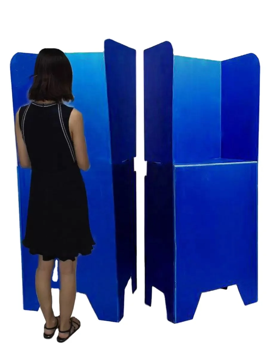 Best Quality Vote Table Voting Stand for PP Hollow Plastic Election Station Foldable PP Board Election Fund  Propoganda Booth