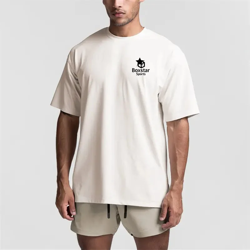 190-380 Gsm High Quality Heavy Cotton Oversized Heavyweight T-shirt Custom Streetwear Blank Oversized Tee T Shirt Men Tshirt
