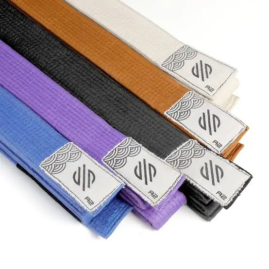 CUSTOM DESIGN WOVAN LABEL  BJJ BELTS /100% COTTON JIU JITSU BELTS/CUSTOM MADE COLOR BJJ BELT