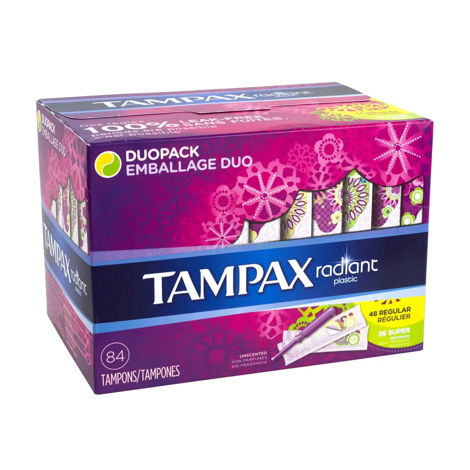 Высококачественные тампоны Tampax радушная упаковка обычные/супер пластиковые без запаха коробка на 84 счетчика