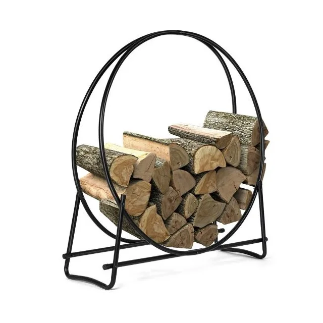 Firewood Log Rack Half Round for Wood Storage Curved Outdeoor Indoor Firewood Storage Racks Log Holder For Fireplace