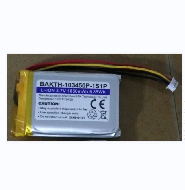 BAKTH-103450P-1S1P 3.7V 1850mAh Factory Price Lithium Ion Battery Pack Rechargeable