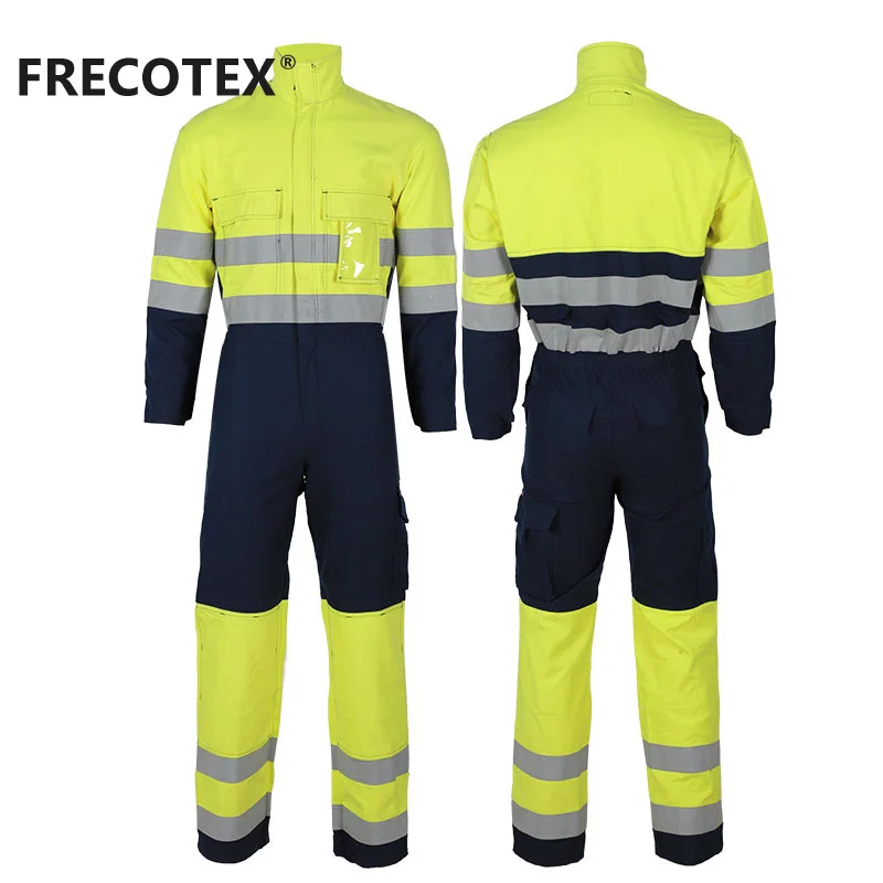 High Visibility flame retardant safety clothing Hi Vis Mid weight Flame Resistant FR clothing wholesale Coverall