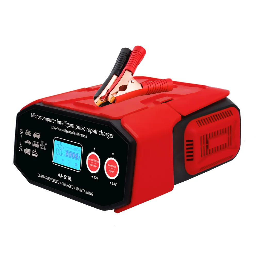 12V 24V Pulse Repair Charger AGM Deep cycle GEL EFB Lead-Acid battery Charger LiFePO4 Motorcycle & Car Battery Charger