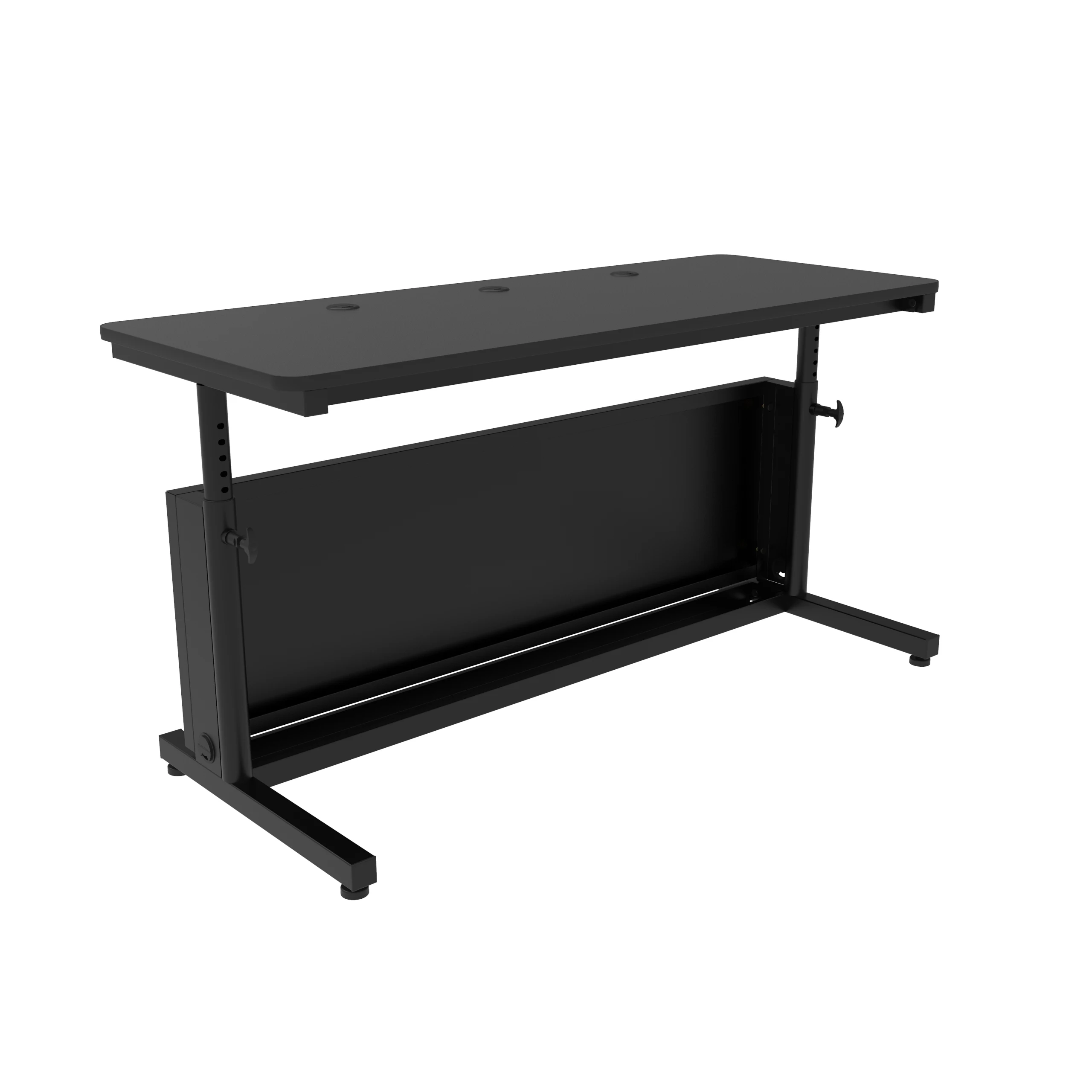 VersaDesk Deluxe Height Adjustable Computer Table Black Surface/ Black Frame