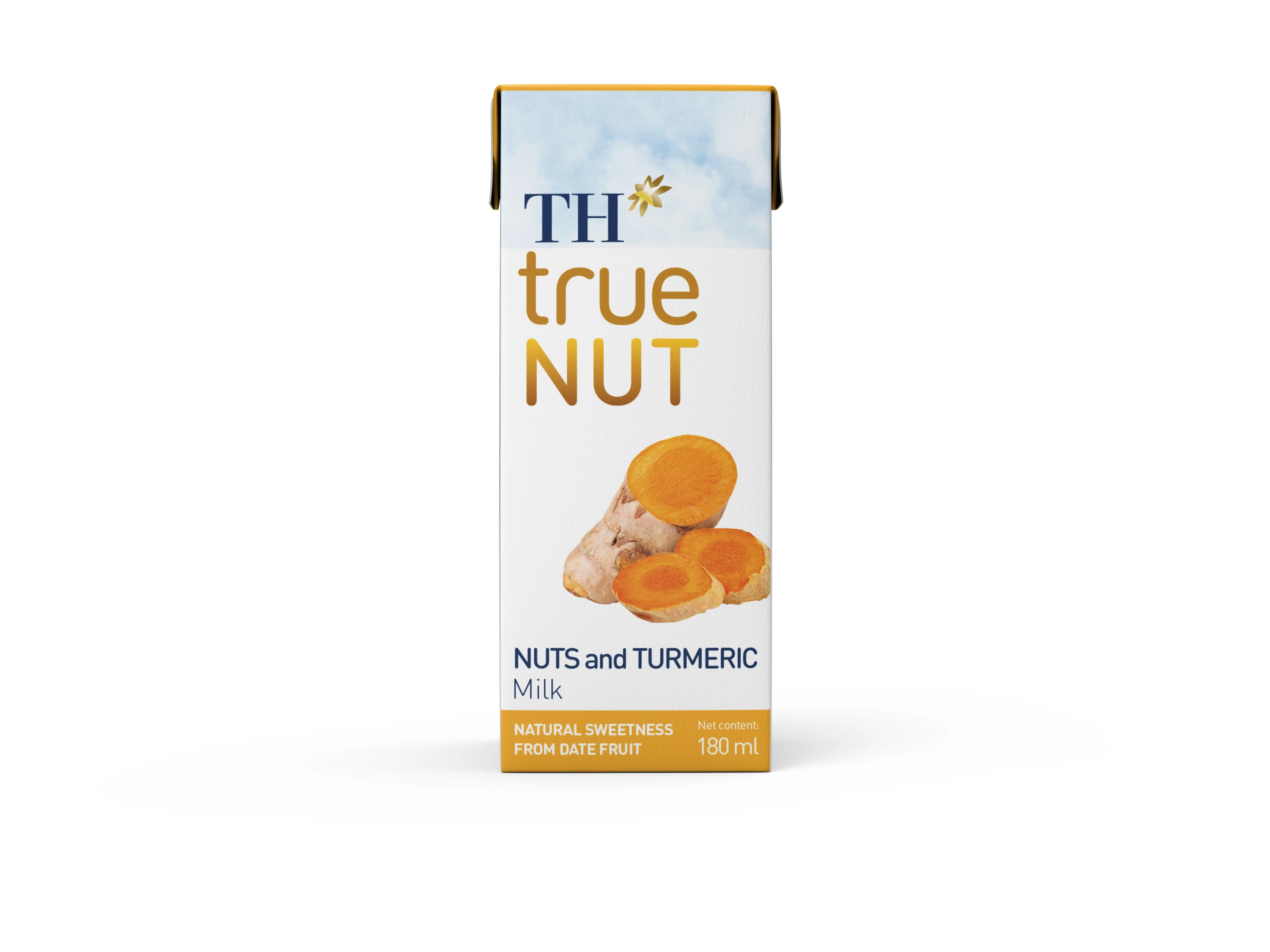 Nuts & Turmeric Milk TH True NUT 180 ml Natural Sweetness 9 Months Shelf Life Sterilized Box Blended Nut Milk