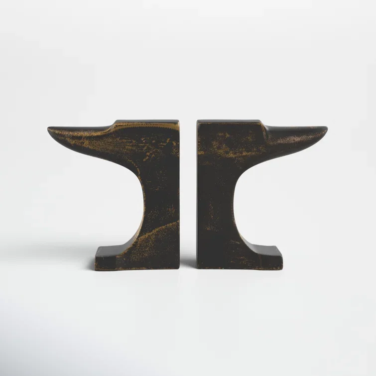 1 Pair Black Iron Note Metal Bookends /Book Ends / Holder For Home School Office Stationery/ Library Usage In Wholesale