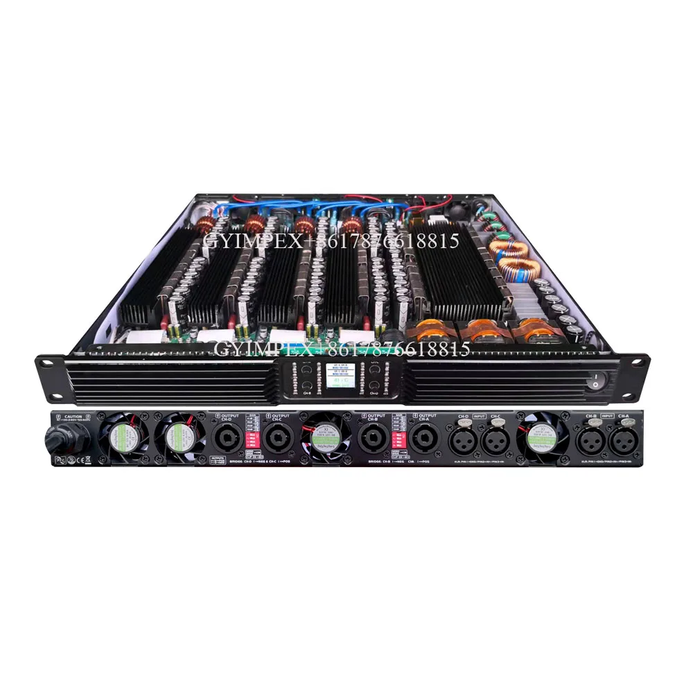2ohm stable 4 Channel 9000W High Power Class D Professional digital Amplifier for 12inch 15inch 18inch 21inch subwoofer bass bin