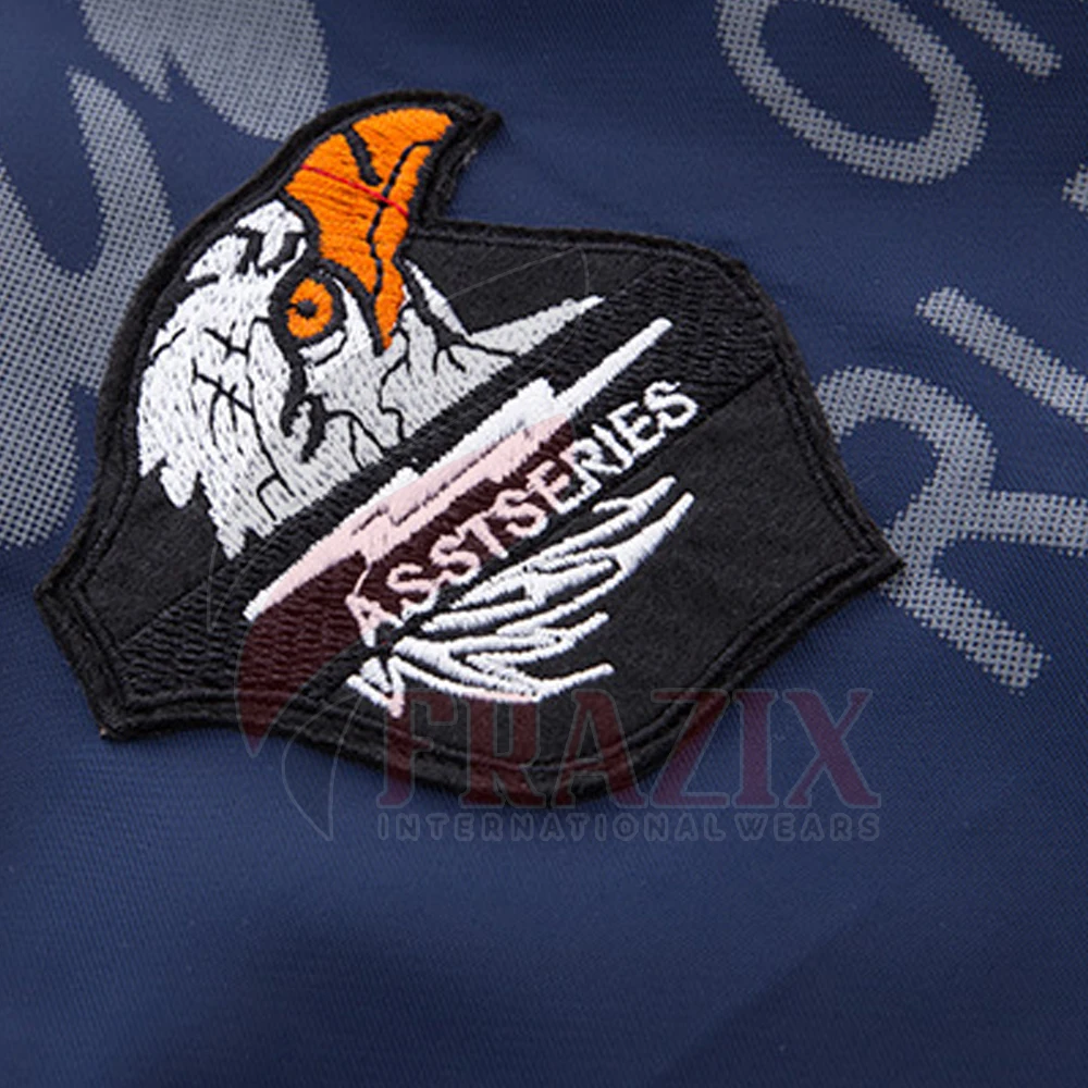 Custom Wholesale 100% Polyester Satin Bomber Baseball Winter Jacket