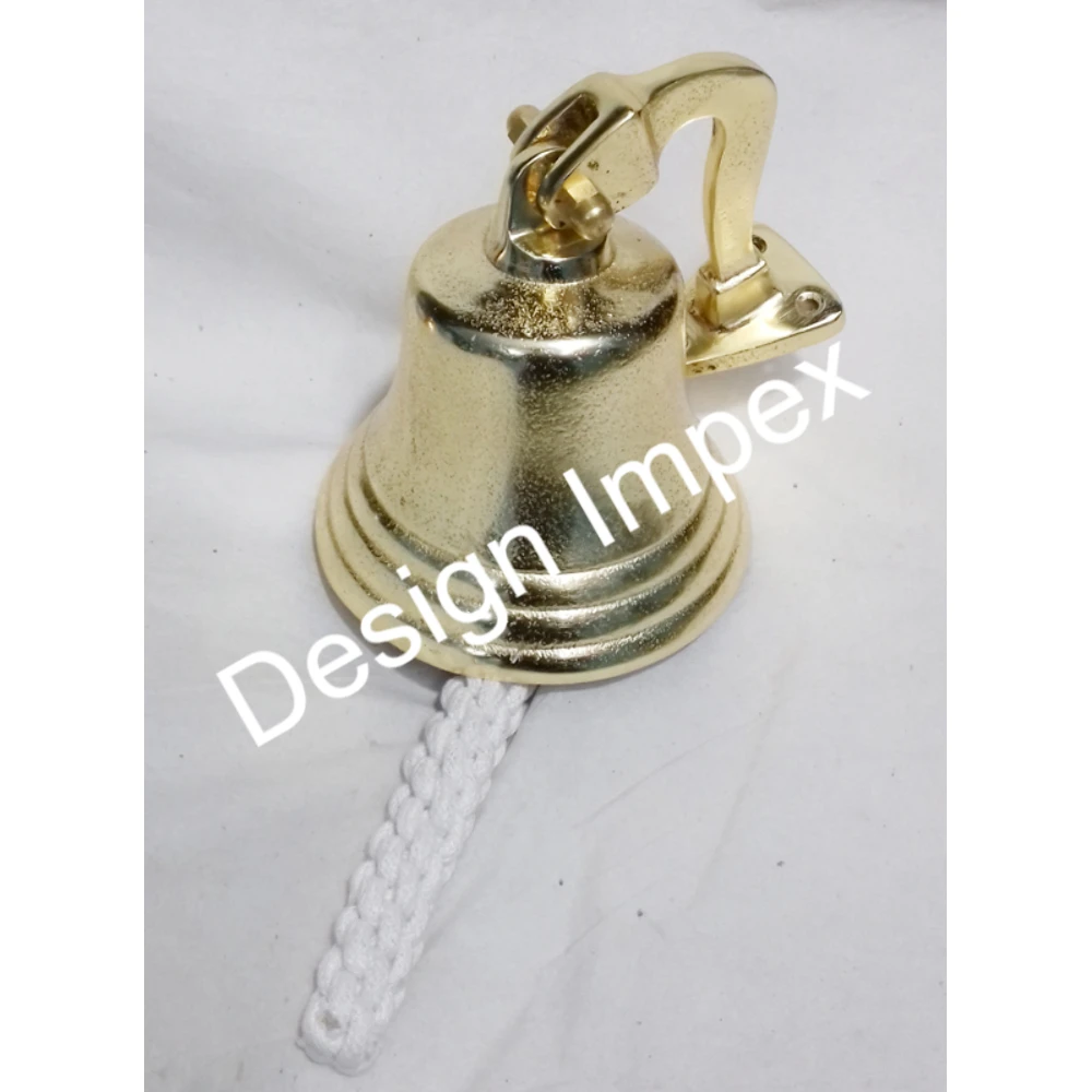 Wholesale High Quality Brass Bell Wall Hanging Custom Tibetan Style Luxury Ship Bell Wholesale Super selling brass Bells decors